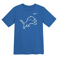 Youth Nike  Blue Detroit Lions Logo T-Shirt