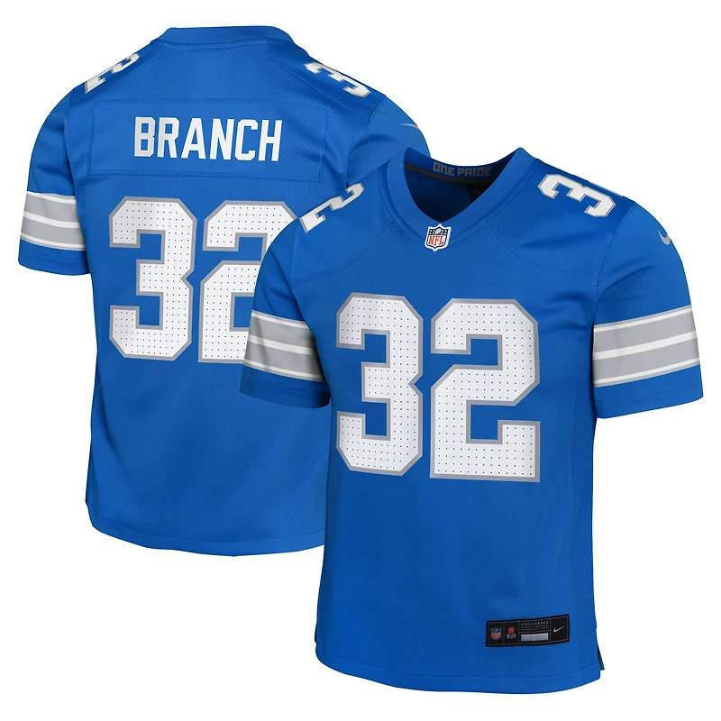 Youth Nike Brian Branch Blue Detroit Lions Game Jersey