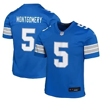 Maillot de match Nike David Montgomery bleu des Lions Détroit pour jeune
