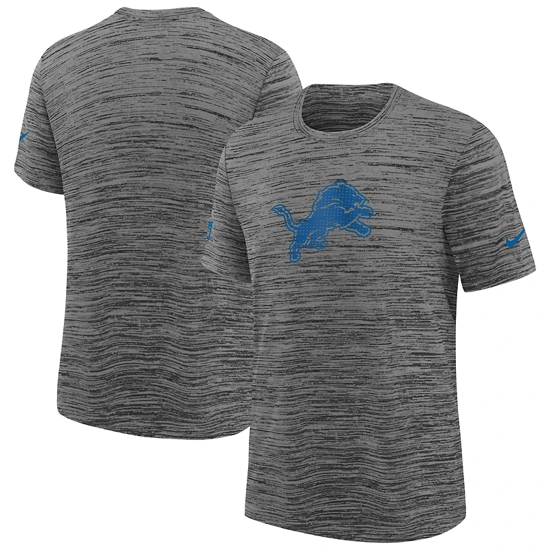 T-shirt Nike Performance Sideline Velocity gris chiné pour jeune des Lions de Detroit