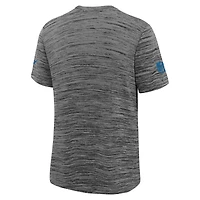 T-shirt Nike Performance Sideline Velocity gris chiné pour jeune des Lions de Detroit