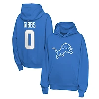 Sweat à capuche en polaire Nike Jahmyr Gibbs bleu Detroit Lions pour enfant