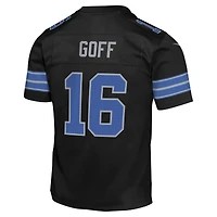 Maillot de match Nike Jared Goff bleu des Lions Détroit pour jeune