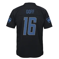 Maillot de match Nike Jared Goff pour jeunes des Detroit Lions, noir