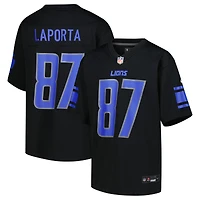 Maillot Nike Sam LaPorta noir pour jeune des Detroit Lions