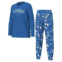 Ensemble de nuit vacances Youth Outerstuff Blue Detroit Lions Chestnut