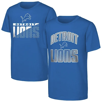Youth Outerstuff  Blue Detroit Lions Never Quit 2-Pack T-Shirt Set