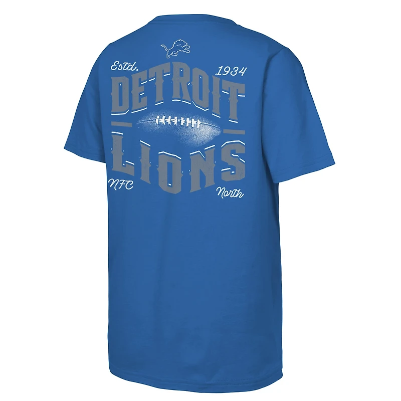 T-shirt bleu Detroit Lions pour jeunes Outerstuff