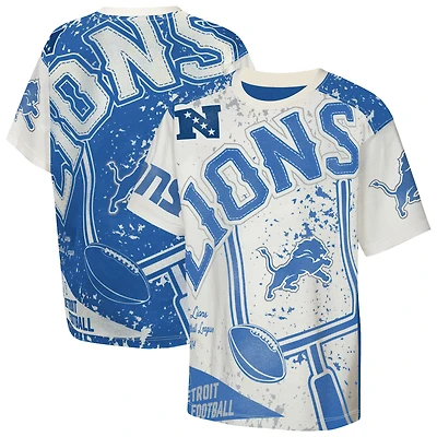 Youth Outerstuff  Cream Detroit Lions Top Player T-Shirt
