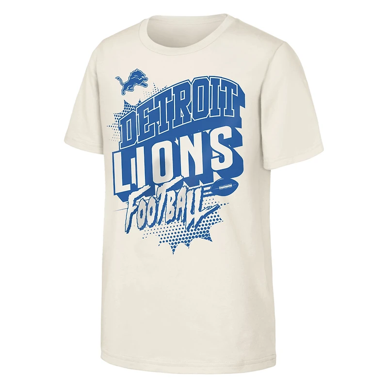 T-shirt Youth Outerstuff Natural Detroit Lions Action Comic