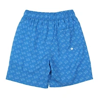 Youth Wes & Willy  Blue Detroit Lions Fleur Swim Trunks
