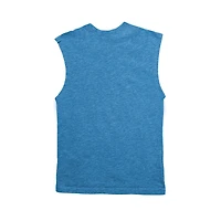 Youth Wes & Willy  Heather Blue Detroit Lions Muscle Tank Top
