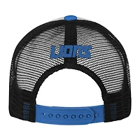 Youth White/Blue Detroit Lions Essentials Trucker Adjustable Hat
