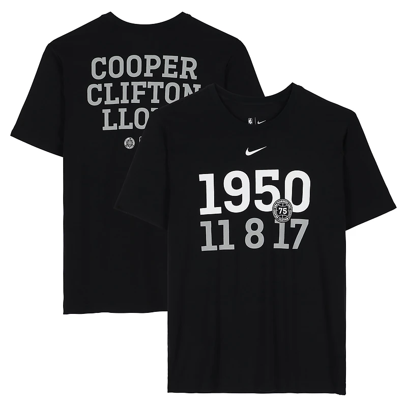 Maillot à manches courtes noir Pioneer Classic officiel des Detroit Pistons pour la saison NBA 2025-2026