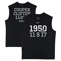 Maillot sans manches noir Pioneer Classic officiel des Detroit Pistons, saison NBA 2025-2026 - Taille XL