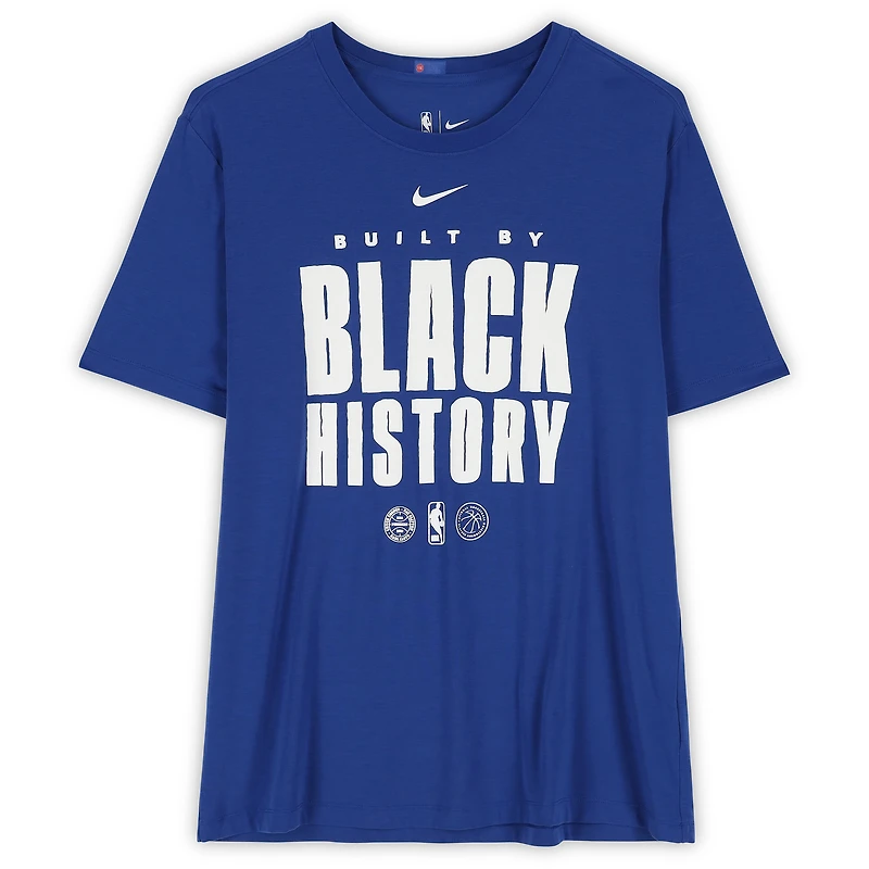 Detroit Pistons Team-Issued Blue "Black History Month" Short Sleeve Shirt from the 2025-26 NBA Season