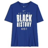 Detroit Pistons Team-Issued Blue "Black History Month" Short Sleeve Shirt from the 2025-26 NBA Season