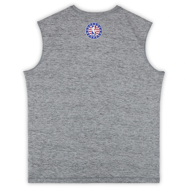Débardeur gris officiel des Detroit Pistons « Hoops For Troops » pour la saison NBA 2025-2026 - Taille XL