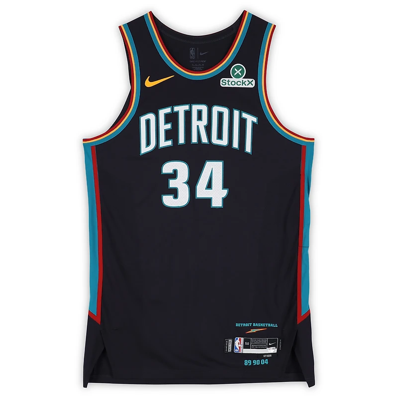 Bobi Klintman Detroit Pistons Game-Used #34 Black Nike City Edition Jersey vs. Phoenix Suns on January 29 and vs. New Orleans Pelicans on March 26, 2026 - Size 50+4