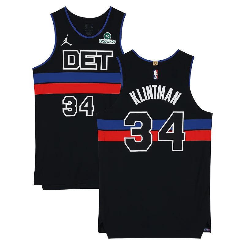 Bobi Klintman Detroit Pistons Game-Used #34 Black Nike Jersey vs. Toronto Raptors on February 11, 2026 - Size 50+4