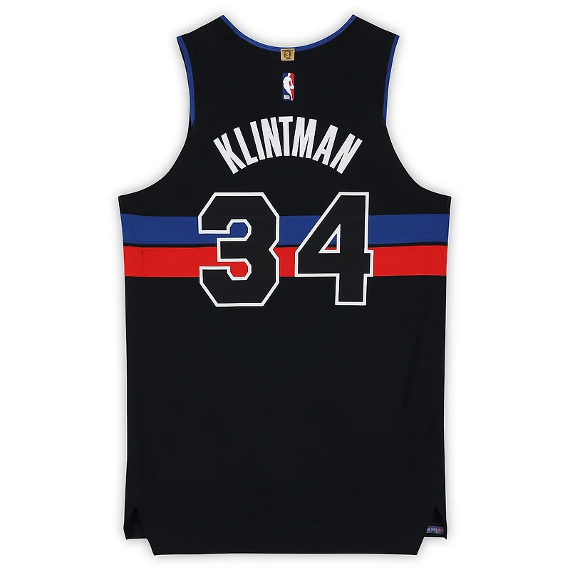Bobi Klintman Detroit Pistons Game-Used #34 Black Nike Jersey vs. Toronto Raptors on February 11, 2026 - Size 50+4