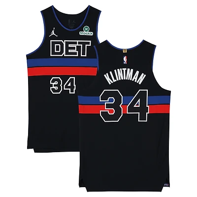 Maillot Nike noir porté par Bobi Klintman (Detroit Pistons) lors du match n° 34 contre les Toronto Raptors le 11 février 2026 - Taille 50+4