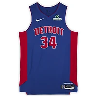Bobi Klintman Detroit Pistons Player-Issued #34 Blue Nike Jersey from the 2025-26 NBA Season - Size 50+4