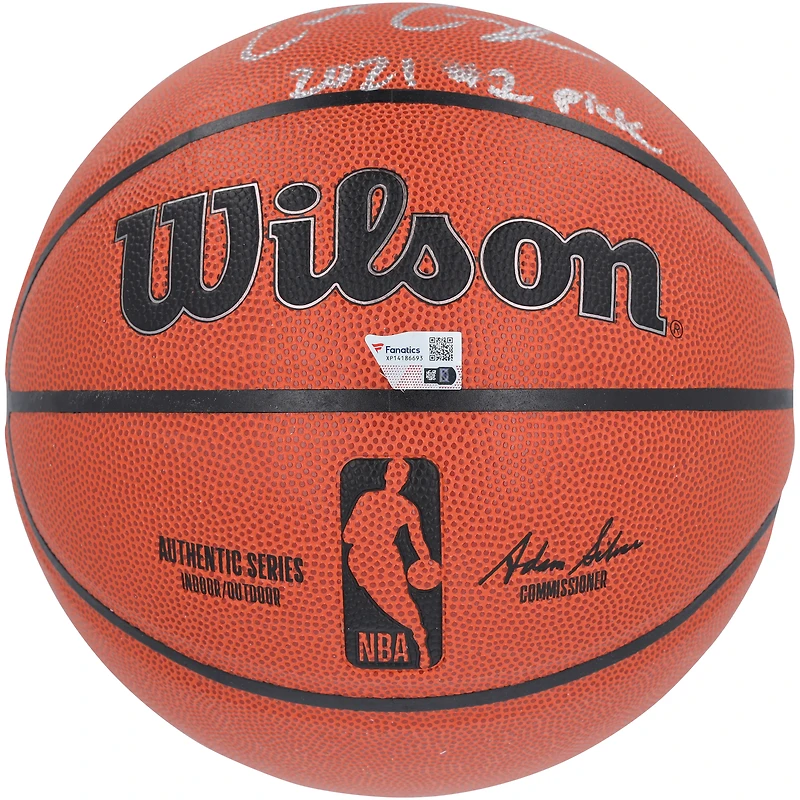 Cade Cunningham & Ron Holland II Detroit Pistons Autographed Wilson Authentic Series Indoor/Outdoor Basketball with "2021 #1 Pick" and "2024 #5 Pick" Inscriptions