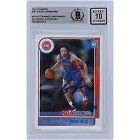 Cade Cunningham Detroit Pistons Autographed 2021-22 Panini NBA Hoops #201 Beckett Fanatics Witnessed Authenticated 10 Rookie Card with "2021 #1 Pick" Inscription