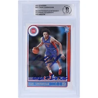 Cade Cunningham Detroit Pistons Autographed 2021-22 Panini NBA Hoops #201 Beckett Fanatics Witnessed Authenticated Rookie Card with "2021 #1 Pick" Inscription