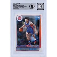 Cade Cunningham Detroit Pistons Autographed 2021-22 Panini NBA Hoops Winter Variation #201 Beckett Fanatics Witnessed Authenticated 10 Rookie Card