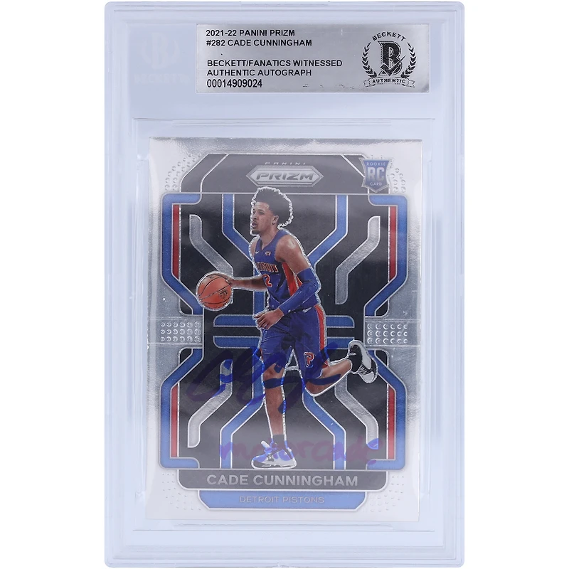 Cade Cunningham Detroit Pistons Autographed 2021-22 Panini Prizm #282 Beckett Fanatics Witnessed Authenticated Rookie Card with "Motorcade" Inscription