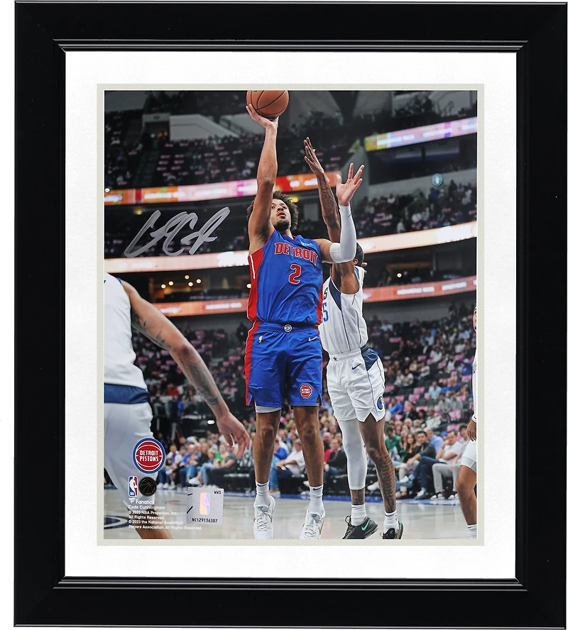 Cade Cunningham Detroit Pistons Autographed 8" x 10" Layup vs. Dallas Mavericks Photograph