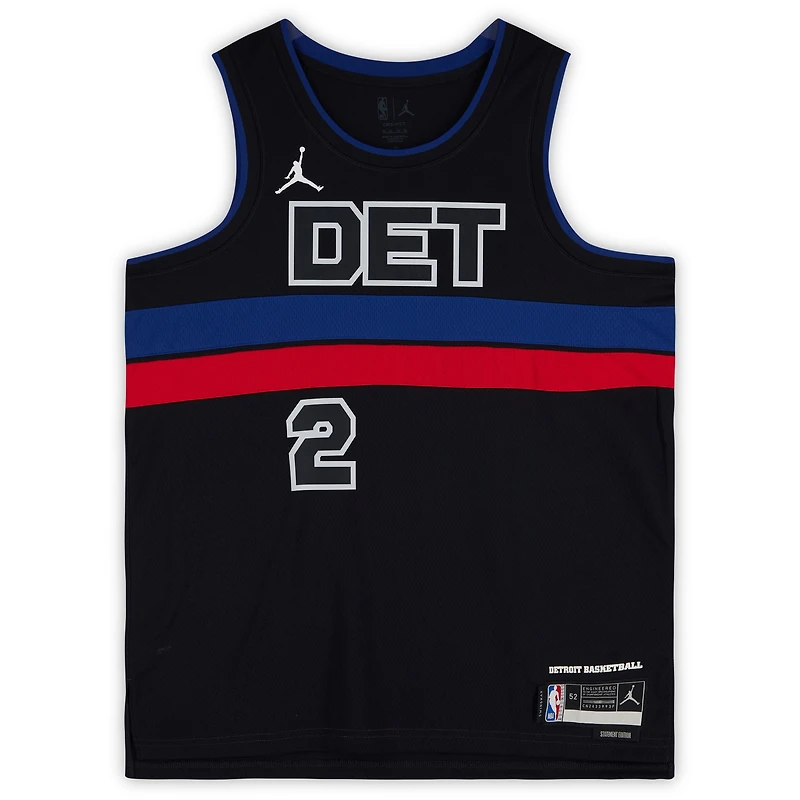 Cade Cunningham Detroit Pistons Autographed Black Jordan Brand Statement Swingman Jersey 