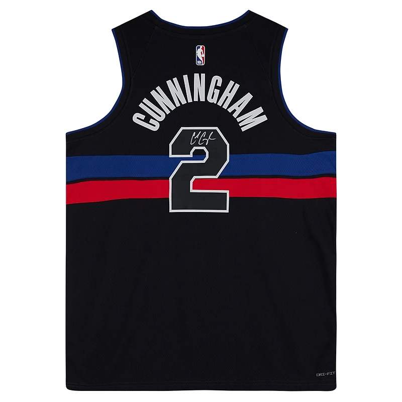 Cade Cunningham Detroit Pistons Autographed Black Jordan Brand Statement Swingman Jersey 