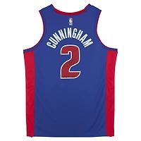 Cade Cunningham Detroit Pistons Autographed Blue Nike Icon Edition Swingman Jersey with "Motorcade" Inscription - Signed in Black Ink