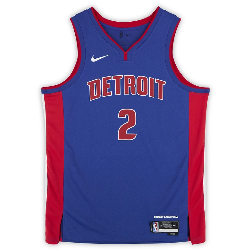Cade Cunningham Detroit Pistons Autographed Blue Nike Icon Edition Swingman Jersey with "Motorcade" Inscription