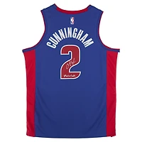 Cade Cunningham Detroit Pistons Autographed Blue Nike Icon Edition Swingman Jersey with "Motorcade" Inscription