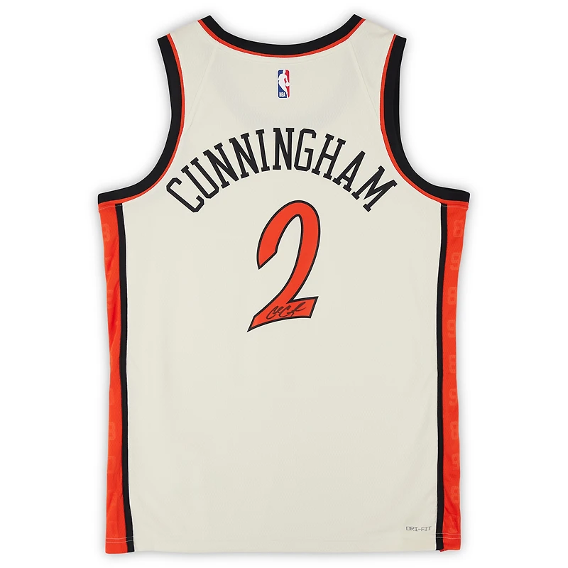 Cade Cunningham Detroit Pistons Autographed Cream Nike 2024-25 City Edition Swingman Jersey