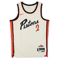 Cade Cunningham Detroit Pistons Autographed Cream Nike 2024-25 City Edition Swingman Jersey