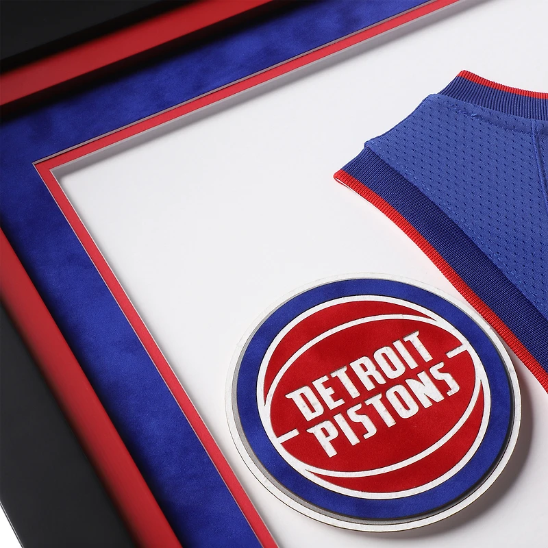 Cade Cunningham Detroit Pistons Autographed Deluxe Framed Blue Nike Icon Edition Swingman Jersey