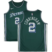 Maillot Swingman Nike City Edition 2022/23 vert autographié par Cade Cunningham des Detroit Pistons avec inscription « 2021 #1 Pick »