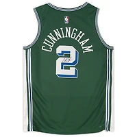 Maillot Swingman Nike City Edition 2022-2023 vert dédicacé par Cade Cunningham des Detroit Pistons