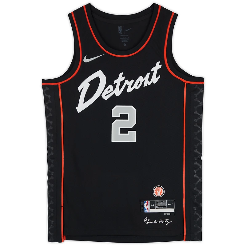 Cade Cunningham Detroit Pistons Autographed Nike Black 2023-24 City Swingman Jersey