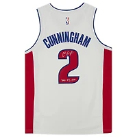 Cade Cunningham Detroit Pistons Autographed Nike White Association Swingman Jersey with "2021 #1 Draft Pick" Inscription