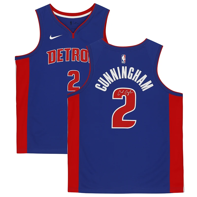 Maillot Swingman autographié par Cade Cunningham des Detroit Pistons
