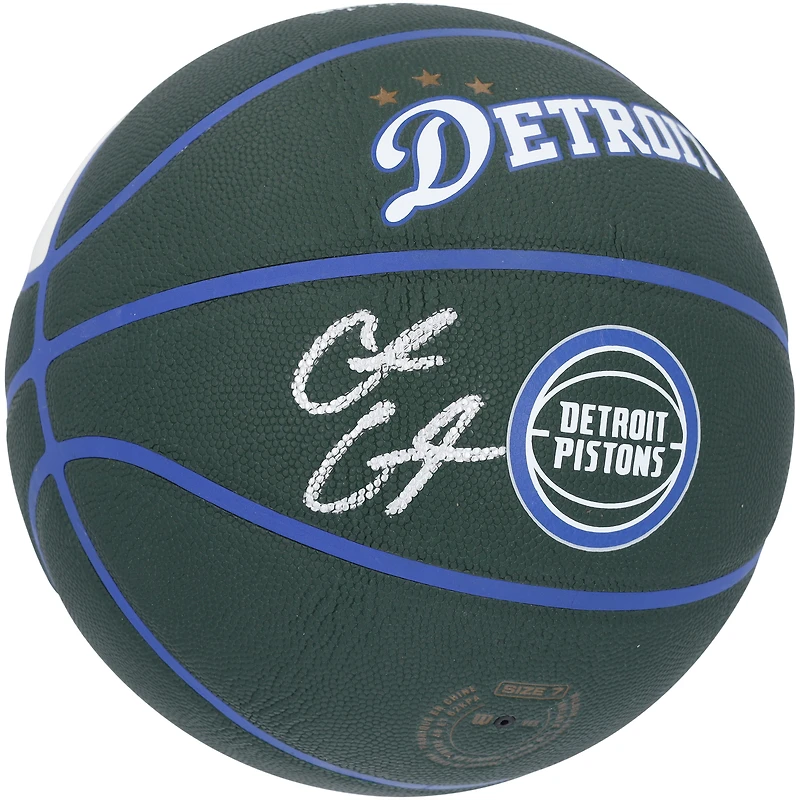Cade Cunningham Detroit Pistons Autographed Wilson City Edition Collectors Basketball 