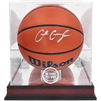 Cade Cunningham Detroit Pistons Autographed Wilson Replica Basketball with Mahogany Team Logo Display Case