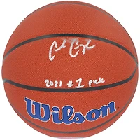 Cade Cunningham Detroit Pistons Autographed Wilson Team Logo Basketball with "2021 #1 Pick" Inscription