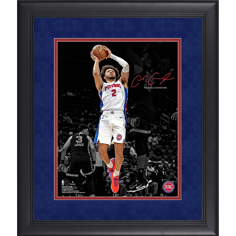 Cade Cunningham Detroit Pistons Facsimile Signature Framed 11" x 14" Spotlight Photograph